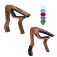thumbnail image 6 of Moving Capo Sliding Capo Adjustable Capo for Tuning Tone of String Instruments with 5 Picks for Electric Acoustic Guitar, 6 of 8