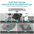 thumbnail image 2 of Linear Shower Drain 24 Inch with Hair Strainer 3In Outlet Smell Proof Modern 304 Stainless Steel Bathroom Floor Drain with Removable Grate Quick Drainage Rectangular Shower Drain, 2 of 9