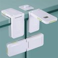 thumbnail image 3 of Nueva versión Candados de seguridad para niños 6 uds. Gabinetes a prueba de bebés, cajones con longitud de correa fácilmente ajustable, opción de doble bloqueo, pestillo más fácil de abrir para adultos. Asegure Horno, Refrigerador, Inodoro, Puertas, 3 of 8