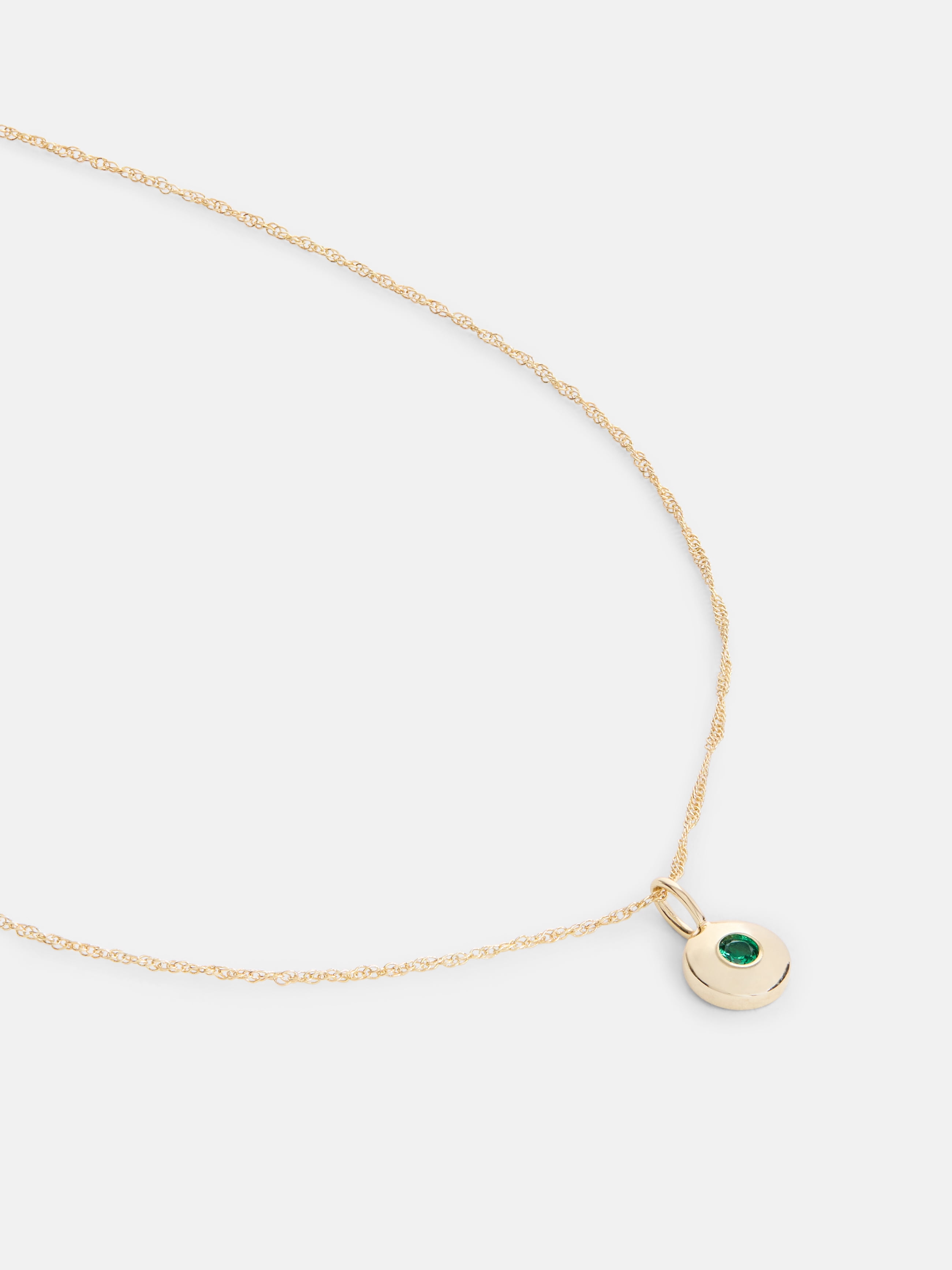 Free Assembly Women's Demi Fine 14K Gold Plated Crystal May Birthstone Necklace, 16" + 2" Extender