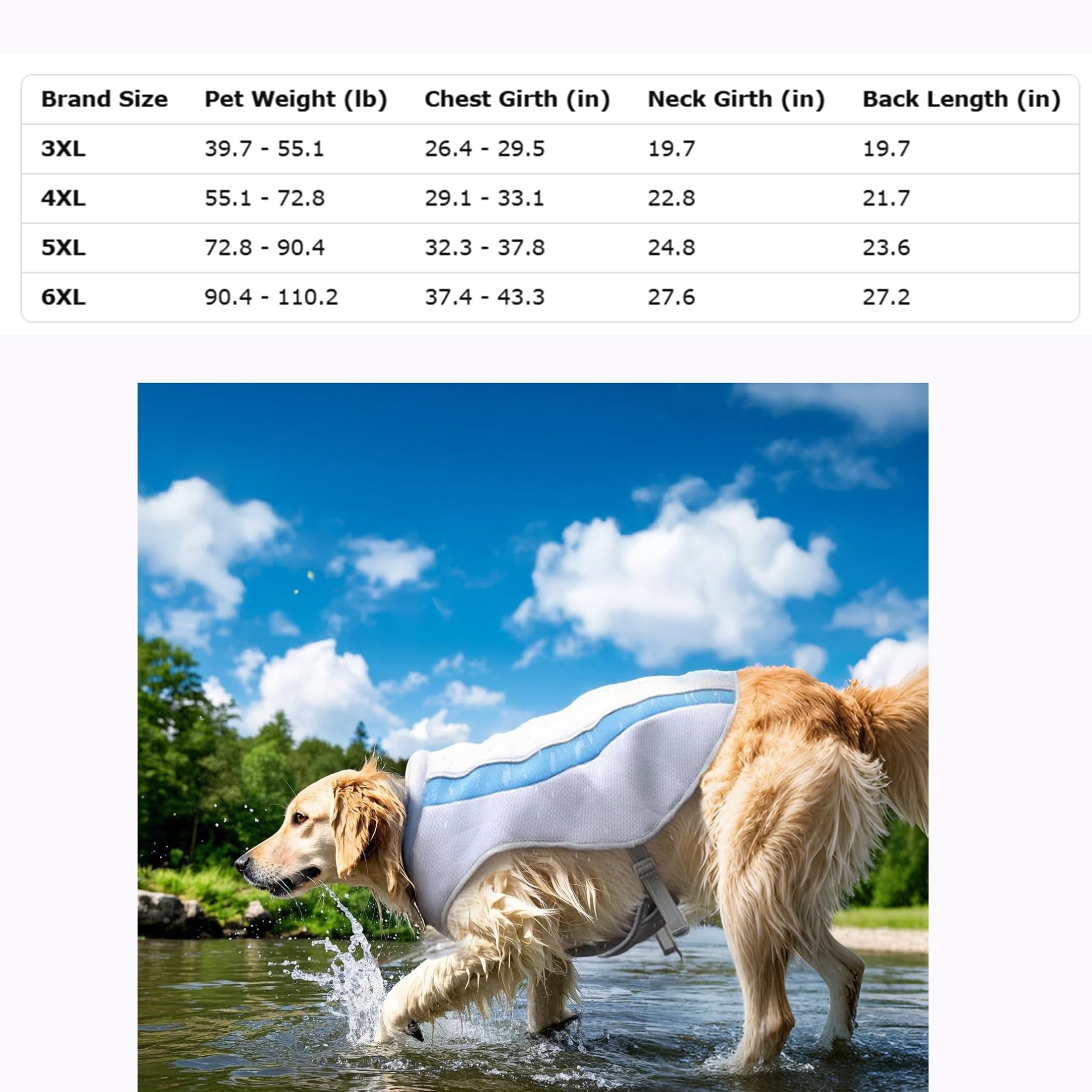 HQREA Dog Cooling Vest for Large Dogs, High-tech Dog Ice Harness, Hiking/Camping Gear