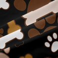 thumbnail image 5 of Manfei Cute Dog Paw Blackout Curtains, Cartoon Bone Print Window Curtains Pack of 2 (38x45 Each), Black Brown, 5 of 6