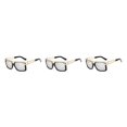 thumbnail image 4 of Qarigey Gafas de sol Metal Moda Marco cuadrado Gafas Gafas ligeras Accesorios para adultos Gafas para conducir Blanco-plata Type1 NO1, 4 of 6