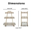 thumbnail image 6 of Adore Decor Addison Bar Cart Antique Gold, 6 of 9