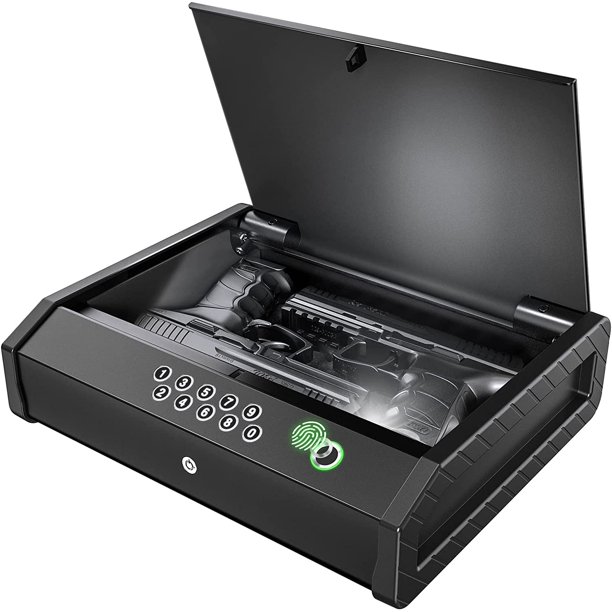 FENCIND Biometric Gun Safe for Pistols Handgun Fingerprint Gun Lock Box