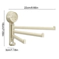 thumbnail image 3 of Aodebiao Rotatable Hook Rack Storage Shelf with Strong Suction Cups for Entryway Bathroom Organization, Wall Mounted Foldable Towel Holder for Hat Key Bracelet, 3 of 6
