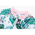 thumbnail image 6 of BONVERANO Baby Girls Swimsuit UPF 50+ Sun Protection, Full-Length Zipper One Piece Swimwear, 3/4 Sleeve Toddler Bathing Suit （Banana Leaf 3-6months）, 6 of 7