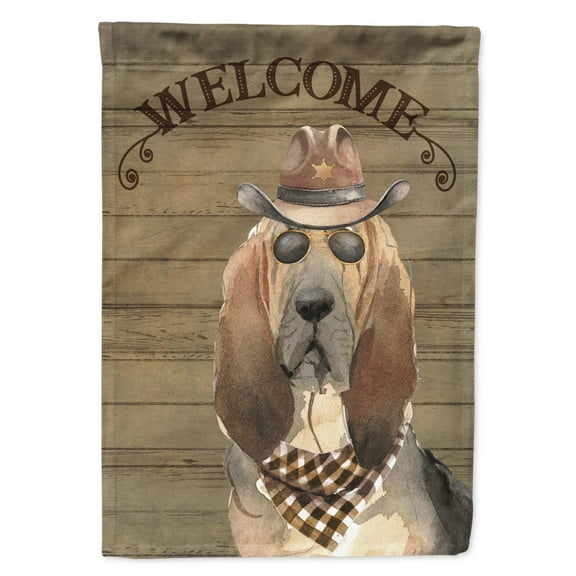 Carolines Treasures CK6290CHF Bloodhound Country Dog Flag Canvas House Size  Large multicolor