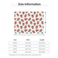 thumbnail image 5 of Honeii Strawberries print throw blanket, crafted from cozy cotton flannel, offers versatile home decor as a bedding suitable for all seasons.-60"x50", 5 of 6