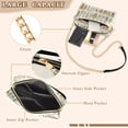 thumbnail image 3 of FORMRS Women Crossbody Purse with Chain Strap Vegan Leather Shoulder Handbag, Beige Wildflowers, 3 of 7