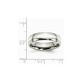 thumbnail image 2 of Mens Chisel 6mm Stainless Steel Comfort Fit Wedding Band Ring with Silver Inlay, 2 of 6