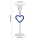 thumbnail image 3 of Candelabro de cristal en forma de corazón - Decoración romántica alta con vela, azul amarillo rosa, 8,3 pulgadas, elegante centro de mesa para bodas, cenas, fiestas y adornos para el hogar, 3 of 5