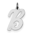 thumbnail image 1 of Charme Initial B Grand Script en Argent Sterling Rhodié QC5084B (21mm x 12mm), 1 of 3