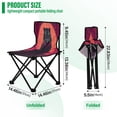 thumbnail image 3 of WOBOGO Black Tiger with Glowing Green Eyes Camping Chair Convenient Four Corner Backrest Folding Stool Can Hold Up to 220lbs, 3 of 8