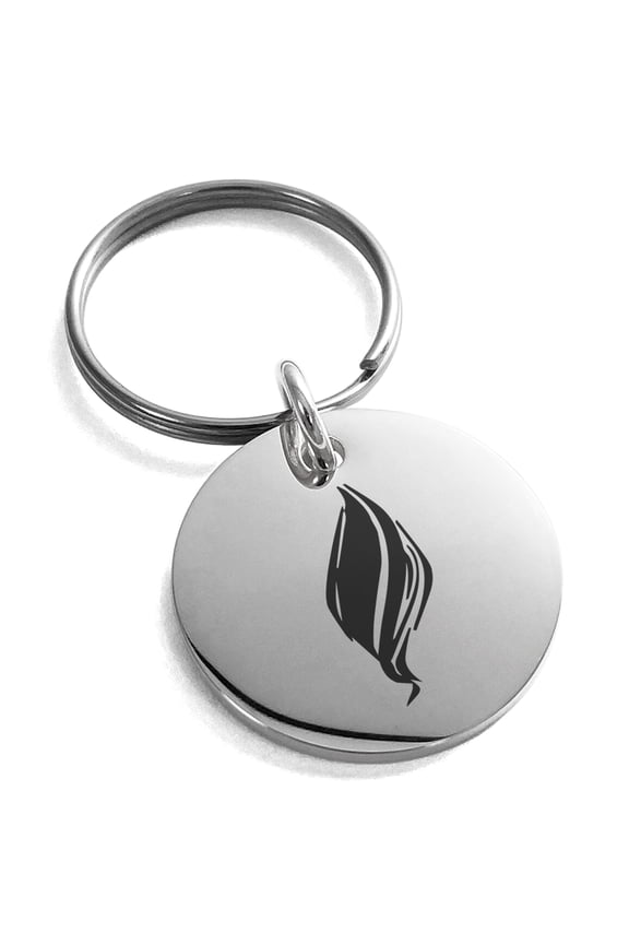 Stainless Steel Elemental Fire Nation Engraved Small Medallion Circle Charm Keychain Keyring