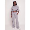 thumbnail image 2 of Women's Acid Wash Oversized Cropped Raw Hem Sweatshirt, 2 of 4