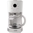thumbnail image 1 of Haden 75061 Heritage Innovative 12 Cup Capacity Programmable Vintage Retro Home Countertop Coffee Maker Machine with Glass Carafe, Ivory White, 1 of 8