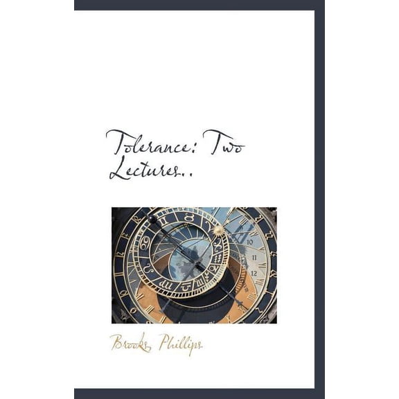 Tolerance : Two Lectures.. (Hardcover)