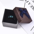 thumbnail image 3 of Cardboard Ring Boxes with Bowknot Ribbon Outside and Black Sponge Inside Square Jewelry Gift Boxes Mixed Color 5~5.3x5~5.3x3.8~4cm Diy, 3 of 7