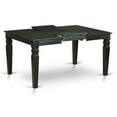 thumbnail image 4 of WEEN7-BLK-69 7Pc Rectangular 42/60" Dinette Table With 18 In Leaf And 6 Parson Chair With Black Leg And Pu Leather Color Black, 4 of 10