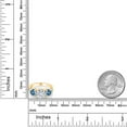 thumbnail image 3 of Gem Stone King 18K Yellow Gold Plated Silver White Moissanite and Persian Blue Moissanite Engagement Ring for Women | 3.50 Cttw | Round 8MM | Gemstone Birthstone | Size 7, 3 of 5