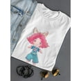 thumbnail image 3 of Cartoon Girl With Big Bow Tie T-Shirt Women -Image by Shutterstock, Female Small, 3 of 4