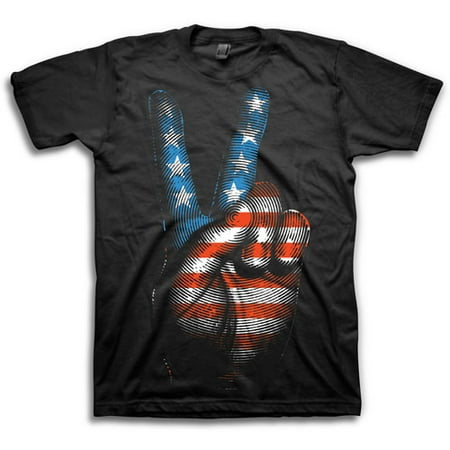 Generic Men's Usa Flag Peace Graphic Tee