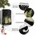 thumbnail image 6 of Black Christmas Tree Shower Curtain, Xmas Tree Winter Snowflake Waterproof Fabric Shower Curtains with 12 Hooks, Bathroom Curtain Set for Bathroom Accessories Decor, 72 x 84 Inches, 6 of 9