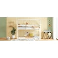 thumbnail image 4 of New Twin over Twin Rubber Wood Bunk Bed with House Roof - Safe 9.2" Guardrails & Playful Design for Kids Rooms, 67.6" H x 77.3" L (Includes Assembly Guide)​​, 4 of 10