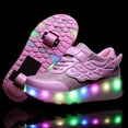 thumbnail image 3 of Kids LED Roller Skate Shoes with Wheel Light up Roller Shoes Kids Skates Sneakers Gift for Girls Boys Children, 3 of 16