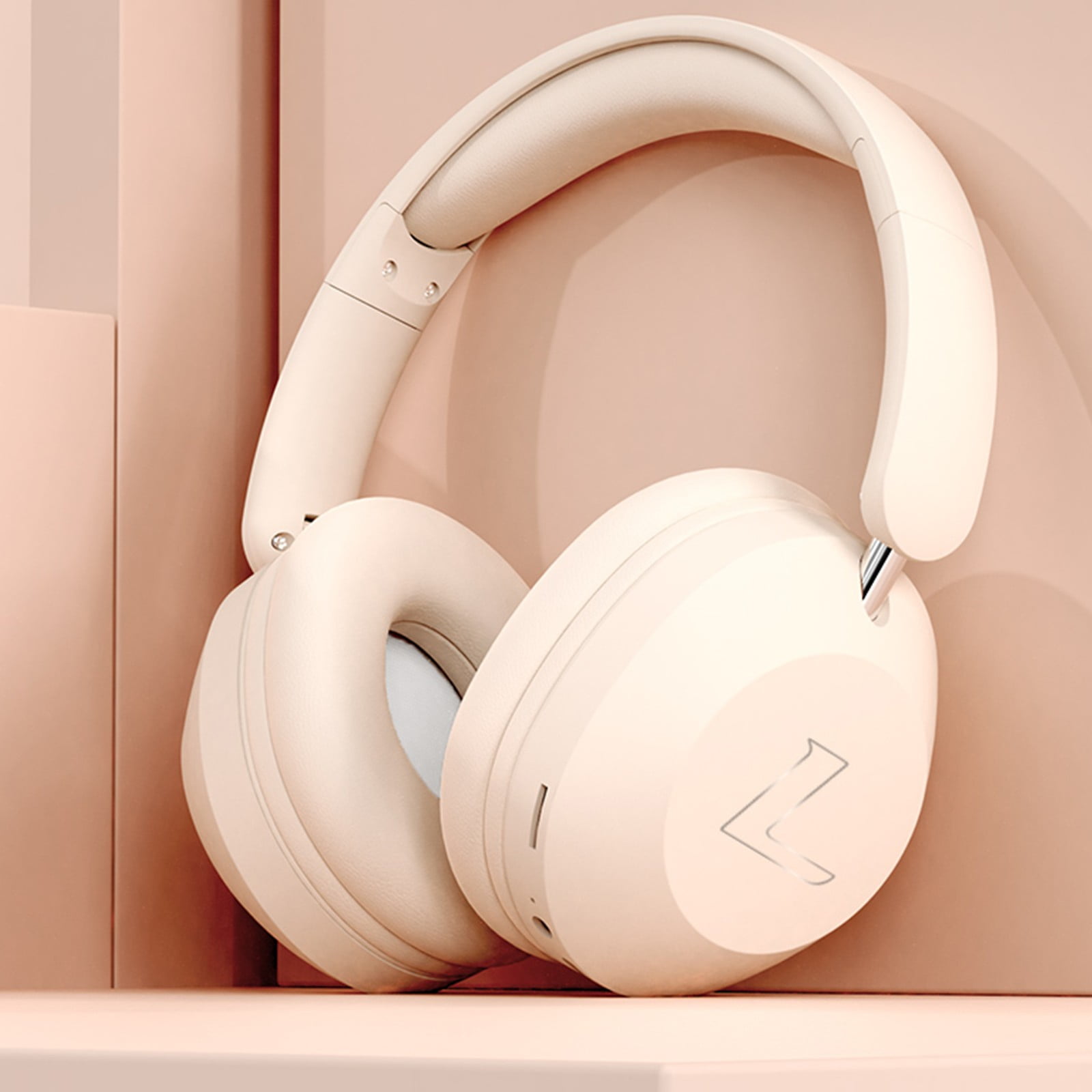 Wireless Over-Ear Headphones - Hi-Res Audiophile Sound, Adaptive Noise Cancellation, Parametric EQ, 60 Hour Battery Life, Includes USB-C Low-Latency Bluetooth Adapter,White