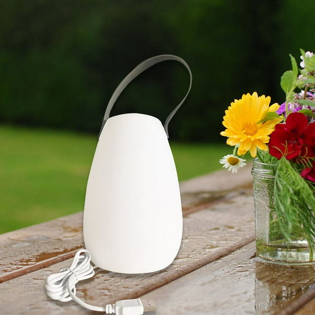 Lámpara de mesa LED para exteriores con control remoto, blanco cálido, 8 colores, regulable, impermeable, inalámbrica, decoración ideal para su hogar y jardín