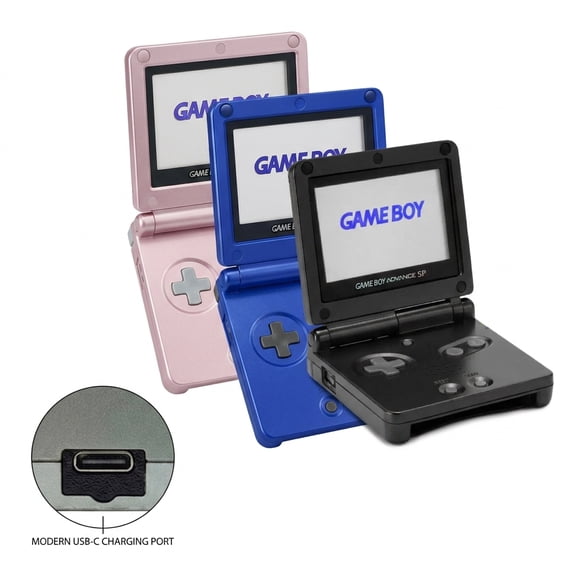 Restored Nintendo Game Boy Advance GBA SP AGS-001 Type-C port, Any Color
