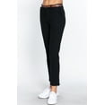 thumbnail image 3 of Women's Cotton Spandex Twill Long Pants with Belt, 3 of 4