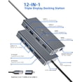 thumbnail image 3 of Estación de acoplamiento Mosirui DisplayLink de doble monitor USB-C 12 en 1, 3 of 7