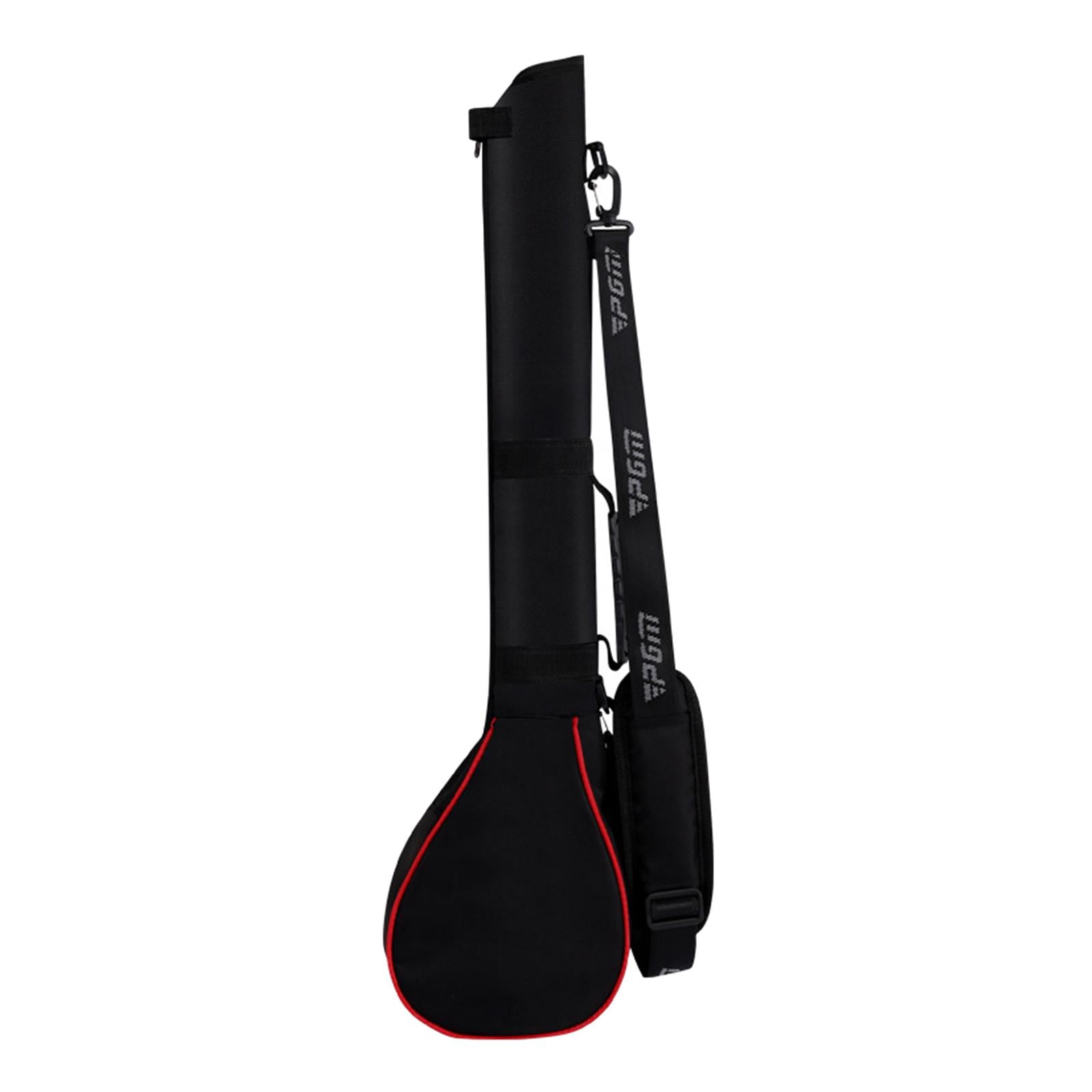Golf Bag Black Lightweight Travel Carry Golf Club Bag with Cushioned Shoulder Strap for Driving Range Practice easy to transport - Adults - Black Red