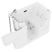 Meditub 2953WCLWD 29 x 53 in. Walk-in Combination Acrylic Bathtub with Faucet & Heater, White