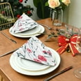 thumbnail image 6 of JSTEL Carnation Flowers Cloth Napkins Set of 4, 20x20 Inch Washable and Reusable Napkin for Decoupage Dinner Party Everyday Use, 6 of 6