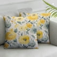 thumbnail image 2 of Nawypu  Throw Pillow Cover Black Floral Watercolor Bright Summer Pattern Yellow and Blue Abstract Flowers Gray Simple Botanica Home Decor Pillowcase for Sofa 2pc 12x12in, 2 of 6