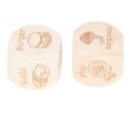 thumbnail image 2 of Dados de Decisión de Comida ANGGREK 2 Piezas Madera Transparente Multifuncional, 2 of 7