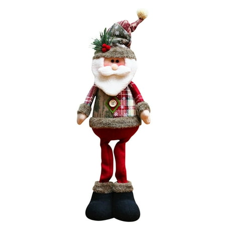 

Younar 48*18CM Christmas Elk Snowman Doll Soft Flannel Pendant for Decor