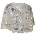 thumbnail image 3 of PrettyGuide Women's 1920s Sequin Shawls Sparkly Flapper Evening Wrap Cape, 3 of 5