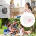 thumbnail image 6 of Unique Bargains 1 Pc Storage Basket with Handles Bow Print Gift Basket 14.9"x10.2"x8.6" Light Pink White, 6 of 6