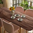 thumbnail image 3 of Retro Wood Grain Table Cloths for 8 Foot Rectangle Tables, Rustic Farmhouse Wooden Board Brown Patio Waterproof Elastic Fitted Tablecloths, Washable Rectangular Table Cover for Camping, 3 of 8