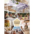 thumbnail image 5 of Purple Eucalyptus Leaves Table Cloth, Watercolor Floral Leaf Plants Waterproof Tablecloth for Square Tables, Reusable Washable Fabric Table Cover for Restaurant Kitchen Dining Tables 54"x54", 5 of 6
