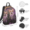 thumbnail image 3 of Naloa Dog in Lavender Flowers Print Lightweight DayBackpack Suitable for school, work, shopping, travel, etc., 3 of 5