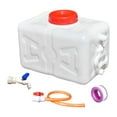thumbnail image 4 of Almencla Contenant d'Eau de Camping Réutilisable avec Robinet et Tuyau pour Camping, Voiture, Randonnée Blanc 15 kg, 4 of 8