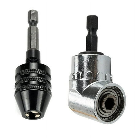 

Right Angle Bit 0.3-6.5Mm Keyless Drill Chuck 1/4In Hex Shank Converter Adapter