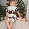 thumbnail image 4 of Fotbe Vintage Buffalo Plaid Christmas Camper Pijama Estampada de 2 Piezas para Niños – Ropa de Dormir de Manga Corta Cómoda para Niños y Niñas, Camiseta y Shorts de Algodón-XX-Large, 4 of 6