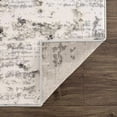 thumbnail image 6 of Hauteloom Briley Modern Abstract Area Rug - Contemporary Marble Print Rug for Living Room, Bedroom, Dining Room - Light Silver, Black and White - 5'3" x 7' (5x7 Area Rug), 6 of 15